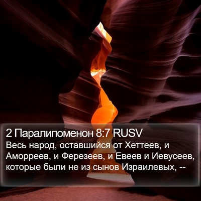 2 Паралипоменон 8:7 RUSV Bible Verse Image