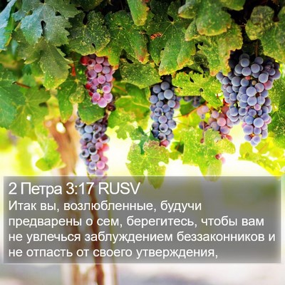 2 Петра 3:17 RUSV Bible Verse Image
