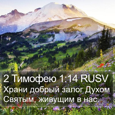 2 Тимофею 1:14 RUSV Bible Verse Image