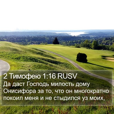 2 Тимофею 1:16 RUSV Bible Verse Image