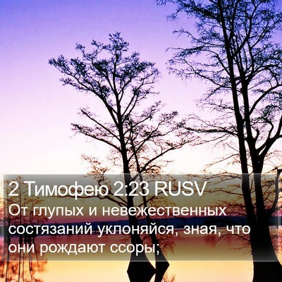 2 Тимофею 2:23 RUSV Bible Verse Image