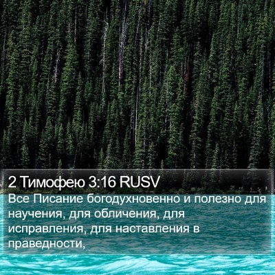 2 Тимофею 3:16 RUSV Bible Verse Image