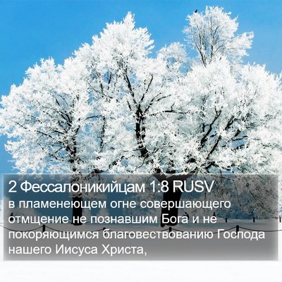 2 Фессалоникийцам 1:8 RUSV Bible Verse Image