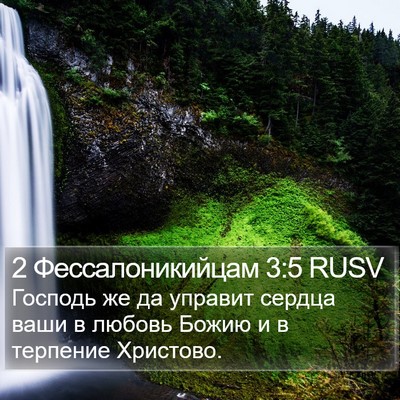 2 Фессалоникийцам 3:5 RUSV Bible Verse Image
