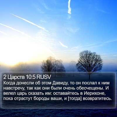 2 Царств 10:5 RUSV Bible Verse Image