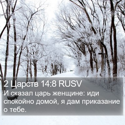 2 Царств 14:8 RUSV Bible Verse Image