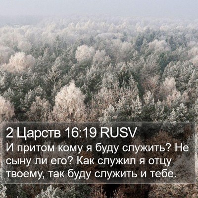 2 Царств 16:19 RUSV Bible Verse Image