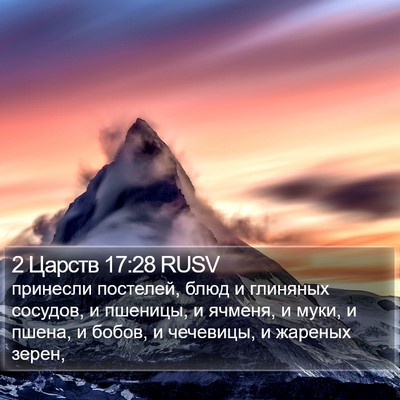 2 Царств 17:28 RUSV Bible Verse Image