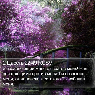 2 Царств 22:49 RUSV Bible Verse Image