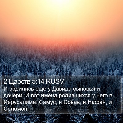 2 Царств 5:14 RUSV Bible Verse Image