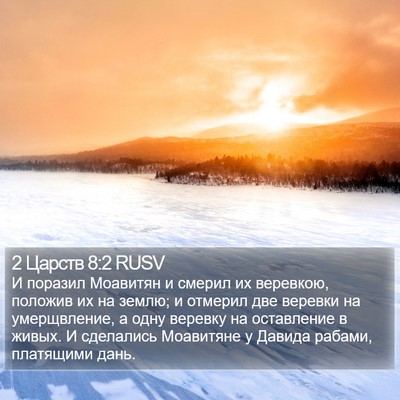 2 Царств 8:2 RUSV Bible Verse Image