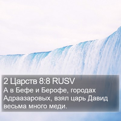 2 Царств 8:8 RUSV Bible Verse Image