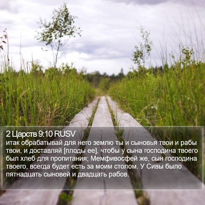 2 Царств 9:10 RUSV Bible Verse Image
