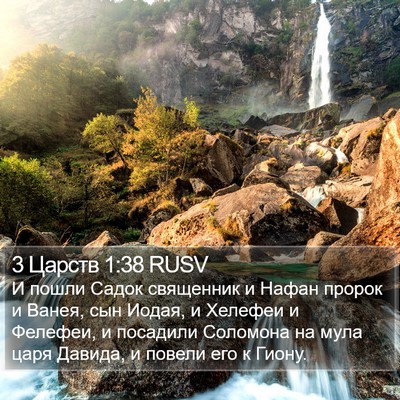 3 Царств 1:38 RUSV Bible Verse Image
