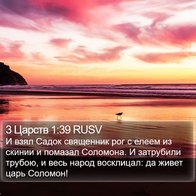 3 Царств 1:39 RUSV Bible Verse Image