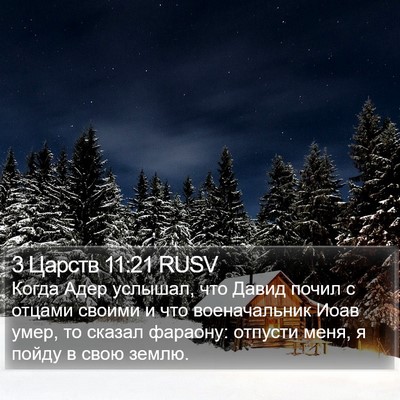 3 Царств 11:21 RUSV Bible Verse Image