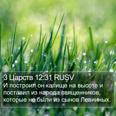 3 Царств 12:31 RUSV Bible Verse Image