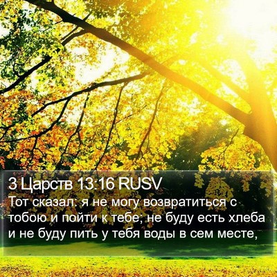 3 Царств 13:16 RUSV Bible Verse Image