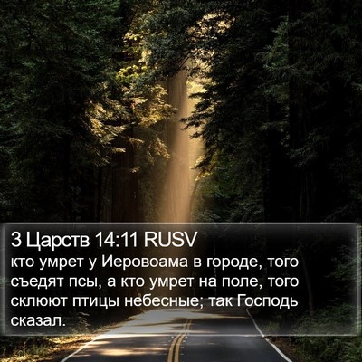 3 Царств 14:11 RUSV Bible Verse Image