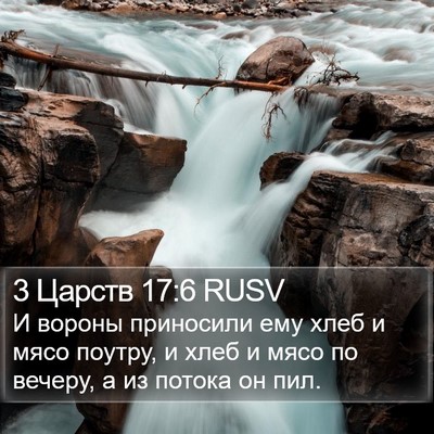 3 Царств 17:6 RUSV Bible Verse Image