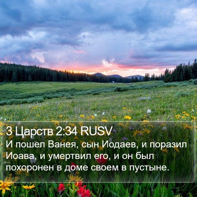 3 Царств 2:34 RUSV Bible Verse Image