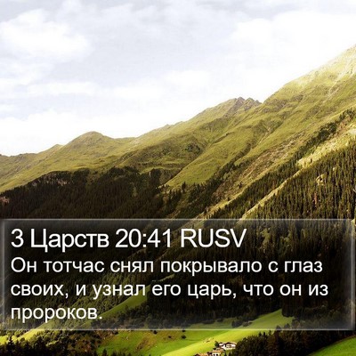 3 Царств 20:41 RUSV Bible Verse Image