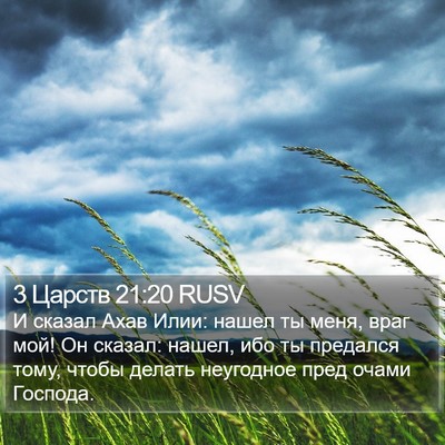 3 Царств 21:20 RUSV Bible Verse Image