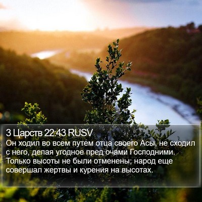 3 Царств 22:43 RUSV Bible Verse Image