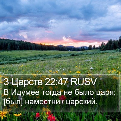 3 Царств 22:47 RUSV Bible Verse Image