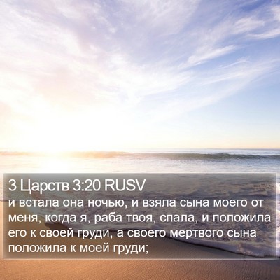 3 Царств 3:20 RUSV Bible Verse Image