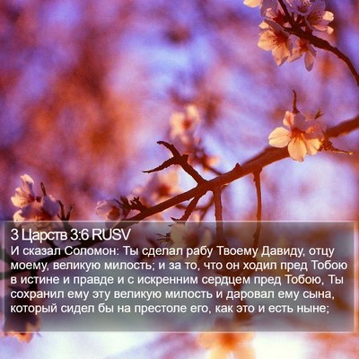 3 Царств 3:6 RUSV Bible Verse Image