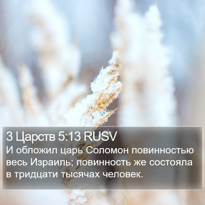 3 Царств 5:13 RUSV Bible Verse Image