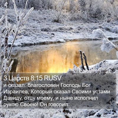 3 Царств 8:15 RUSV Bible Verse Image