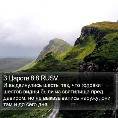 3 Царств 8:8 RUSV Bible Verse Image