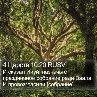 4 Царств 10:20 RUSV Bible Verse Image