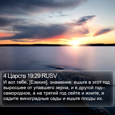 4 Царств 19:29 RUSV Bible Verse Image