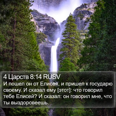 4 Царств 8:14 RUSV Bible Verse Image