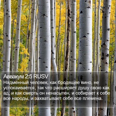 Аввакум 2:5 RUSV Bible Verse Image