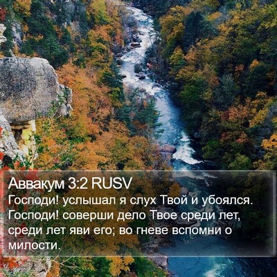 Аввакум 3:2 RUSV Bible Verse Image