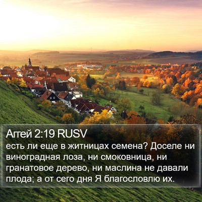 Аггей 2:19 RUSV Bible Verse Image