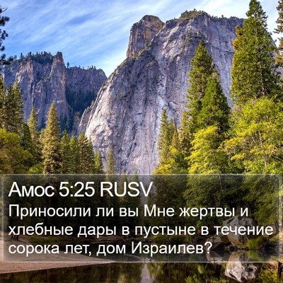 Амос 5:25 RUSV Bible Verse Image
