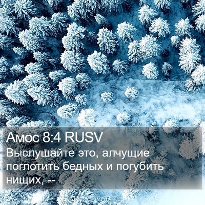 Амос 8:4 RUSV Bible Verse Image