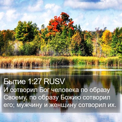 Бытие 1:27 RUSV Bible Verse Image
