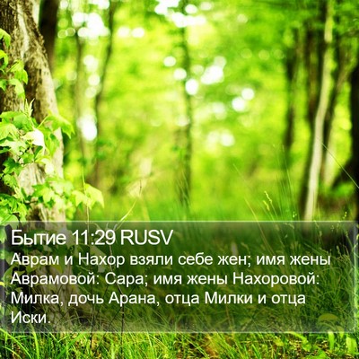 Бытие 11:29 RUSV Bible Verse Image