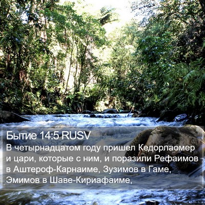 Бытие 14:5 RUSV Bible Verse Image