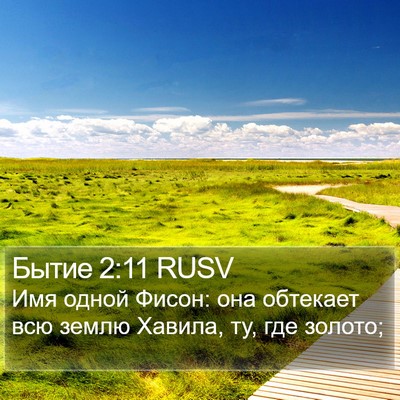 Бытие 2:11 RUSV Bible Verse Image