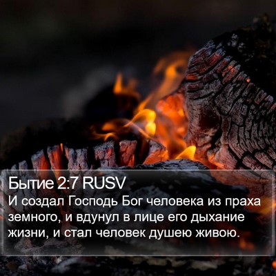 Бытие 2:7 RUSV Bible Verse Image