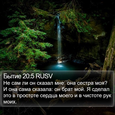 Бытие 20:5 RUSV Bible Verse Image
