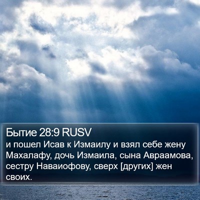 Бытие 28:9 RUSV Bible Verse Image