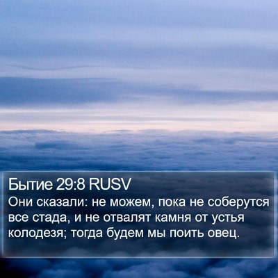 Бытие 29:8 RUSV Bible Verse Image
